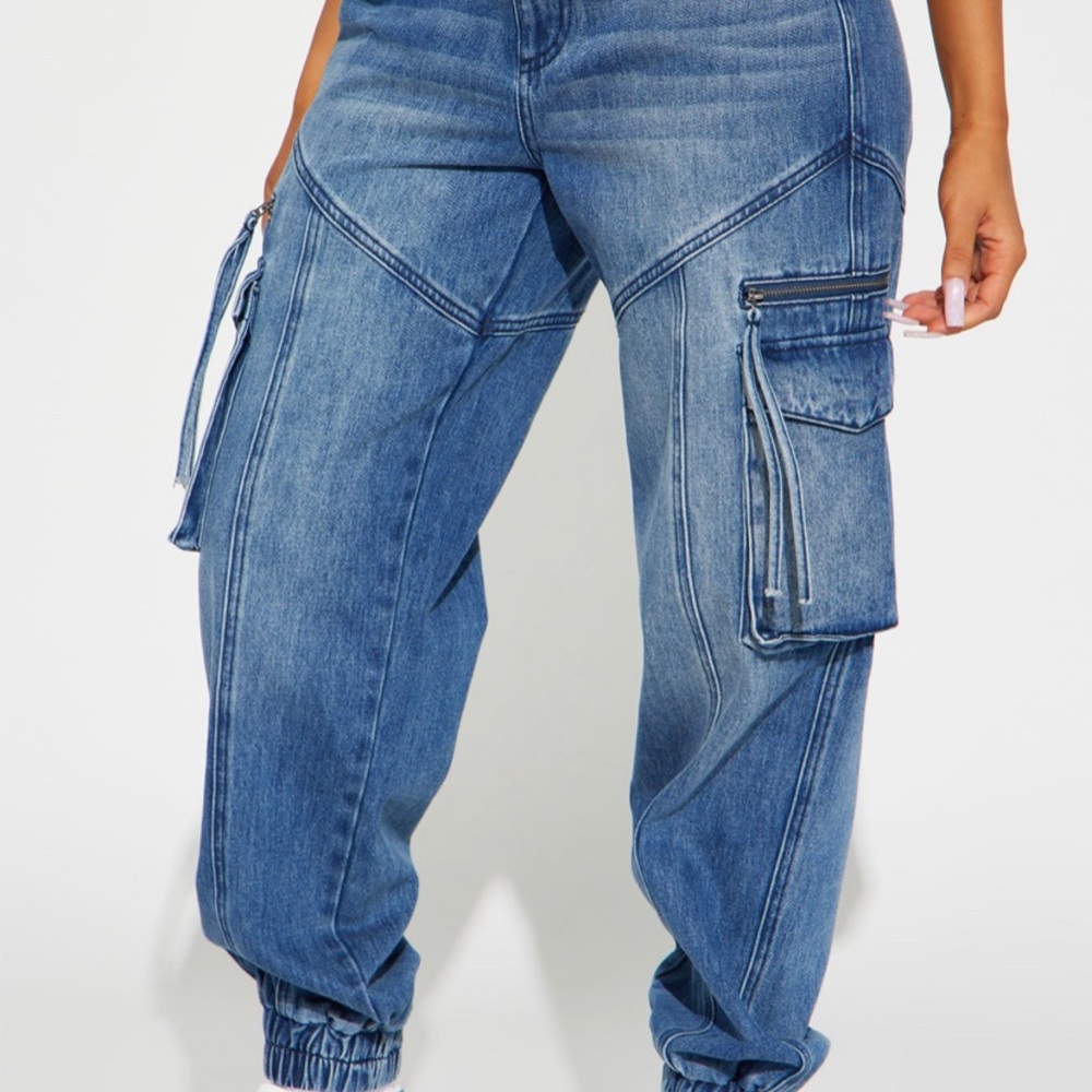 Brand New Fashion Nova Denim Joggers - Picture 3 of 3